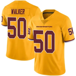DeMarcus Walker Washington Commanders Men's Limited Color Rush Nike Jersey - Gold