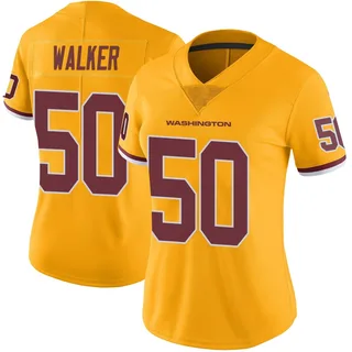 DeMarcus Walker Washington Commanders Women's Limited Color Rush Nike Jersey - Gold