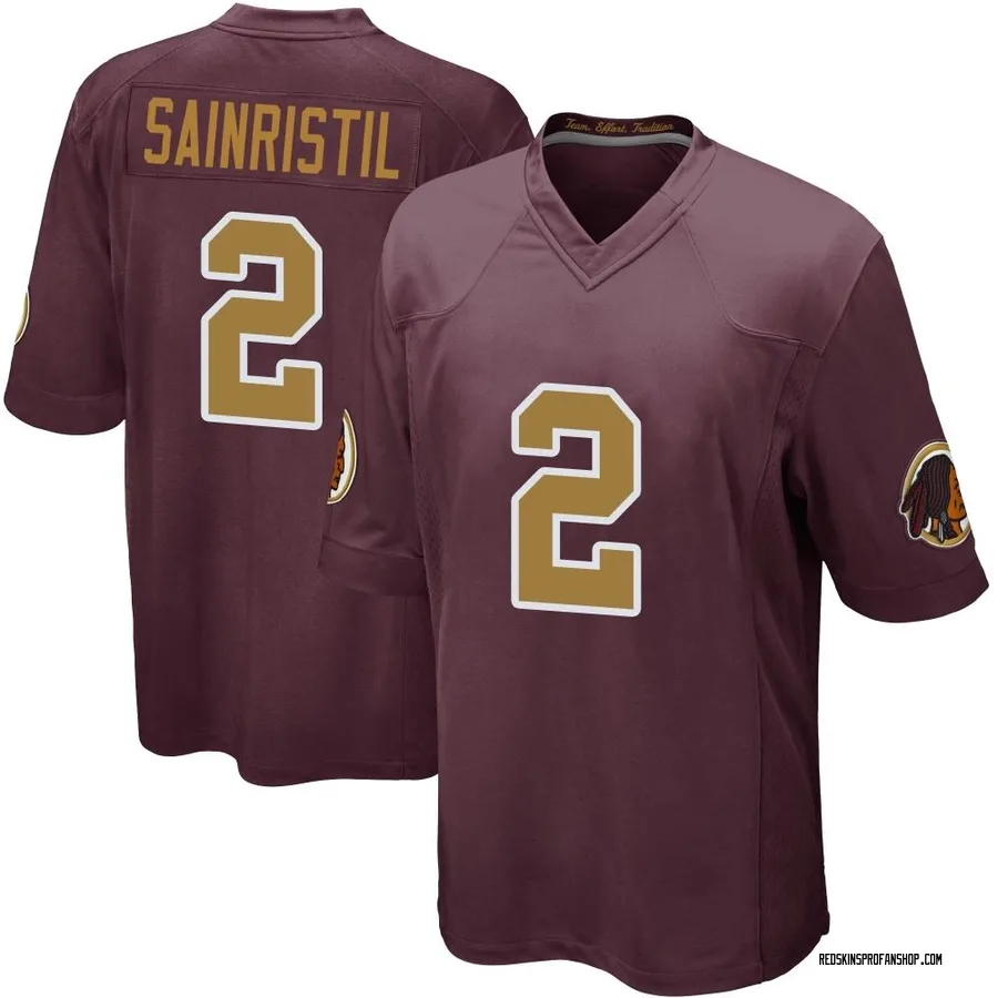 Men's Mike Sainristil Washington Commanders Men's Game Burgundy Alternate Nike Jersey