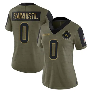 Mike Sainristil Washington Commanders Women's Limited 2021 Salute To Service Nike Jersey - Olive