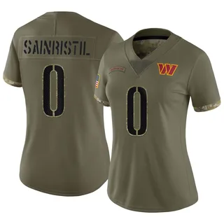 Mike Sainristil Washington Commanders Women's Limited 2022 Salute To Service Nike Jersey - Olive