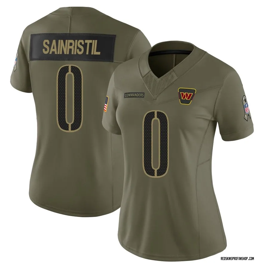 Mike Sainristil Washington Commanders Women's Limited 2025 Salute to Service Nike Jersey - Olive