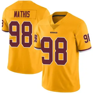 Phidarian Mathis Washington Commanders Youth Limited Color Rush Nike Jersey - Gold