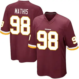 Youth Phidarian Mathis Washington Commanders Youth Game Burgundy Team Color Nike Jersey